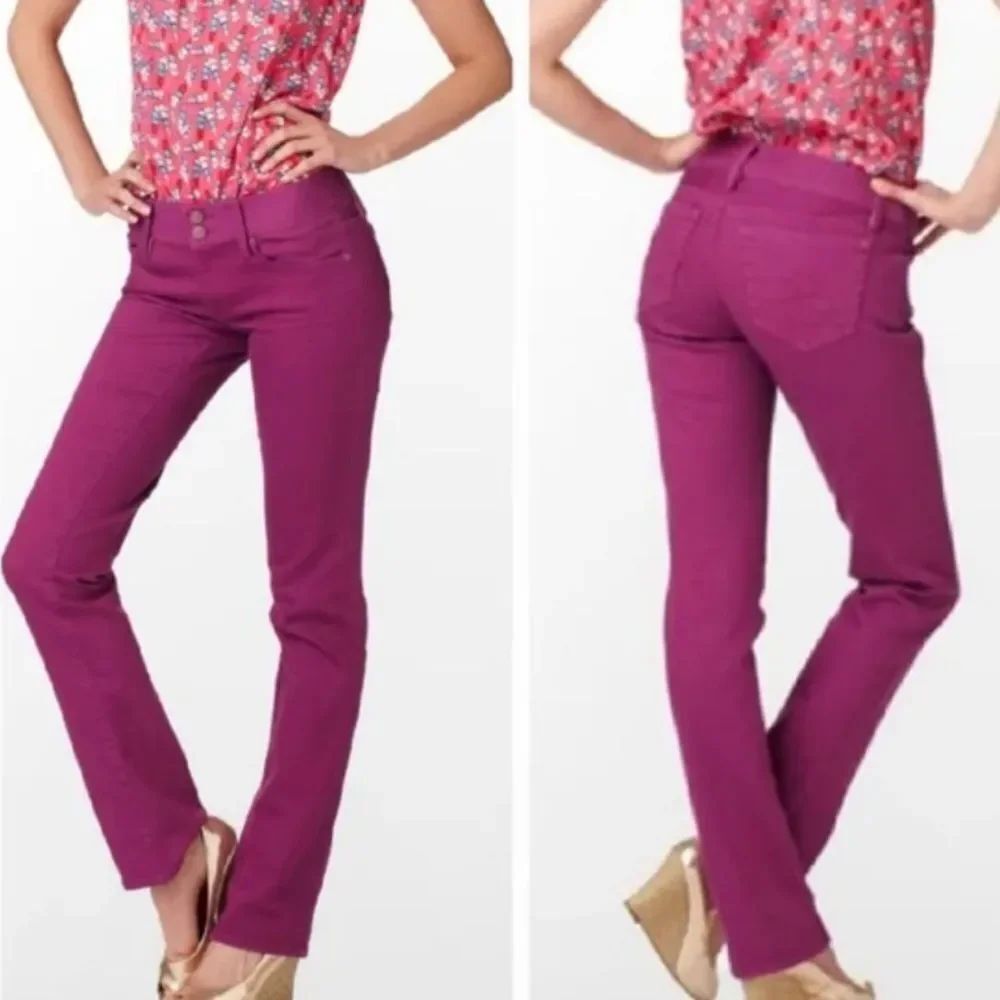Lilly Pulitzer Magenta Straight-Leg Jeans
